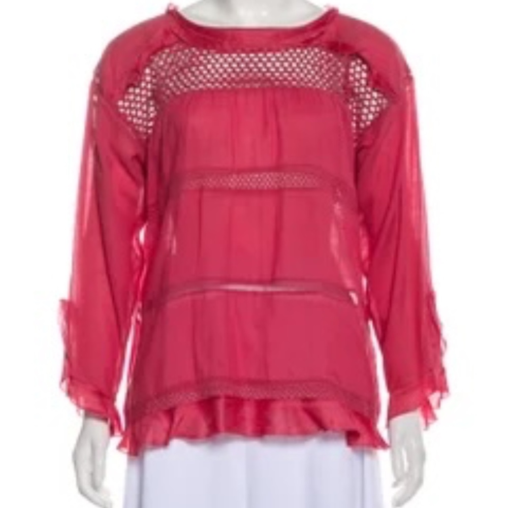 Pink Isabel Marant Smocked Ruffle Skirt - Picture 5 of 5